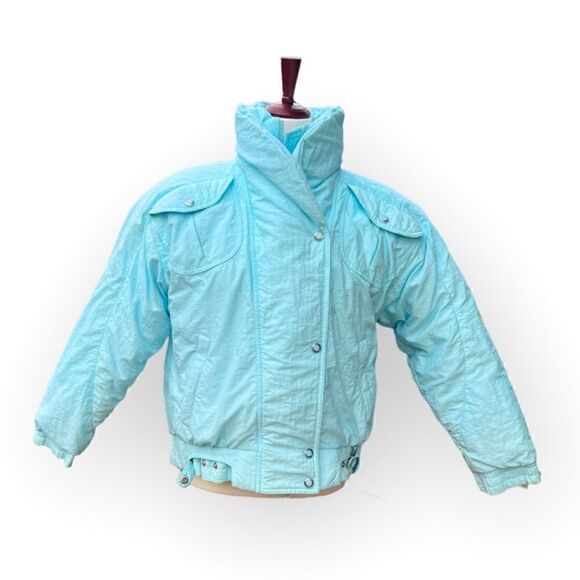 Profile Vintage Ski Down filled Puffer Jacket Coat Women’s 8 Sky Blue - Picture 1 of 16